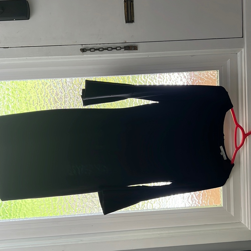 Alfred sung bell-sleeve black dress XS